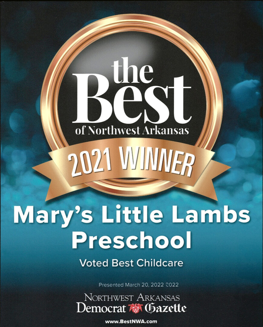 Award: 2021 Winner for Best Childcare in Northwest Arkansas
